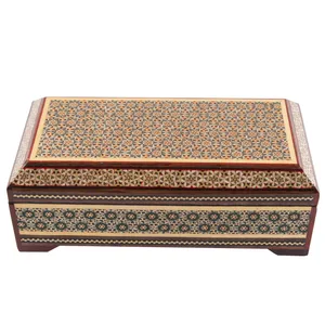 جعبه جواهرات خاتم کاری طرح 1 اثر خادم ملت کد 306033