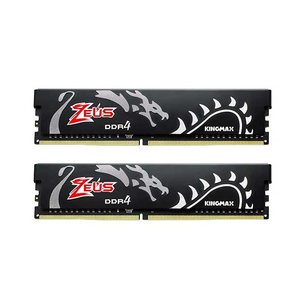 رم دسکتاپ DDR4 دو کاناله 3200 مگاهرتز CL17 کینگ مکس مدل Zeus Dragon ظرفیت 32 گیگابایت