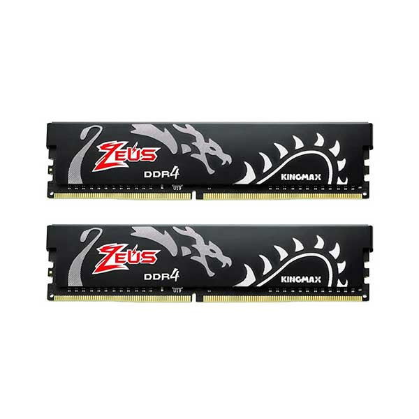 رم دسکتاپ DDR4 دو کاناله 3200 مگاهرتز CL17 کینگ مکس مدل Zeus Dragon ظرفیت 16 گیگابایت