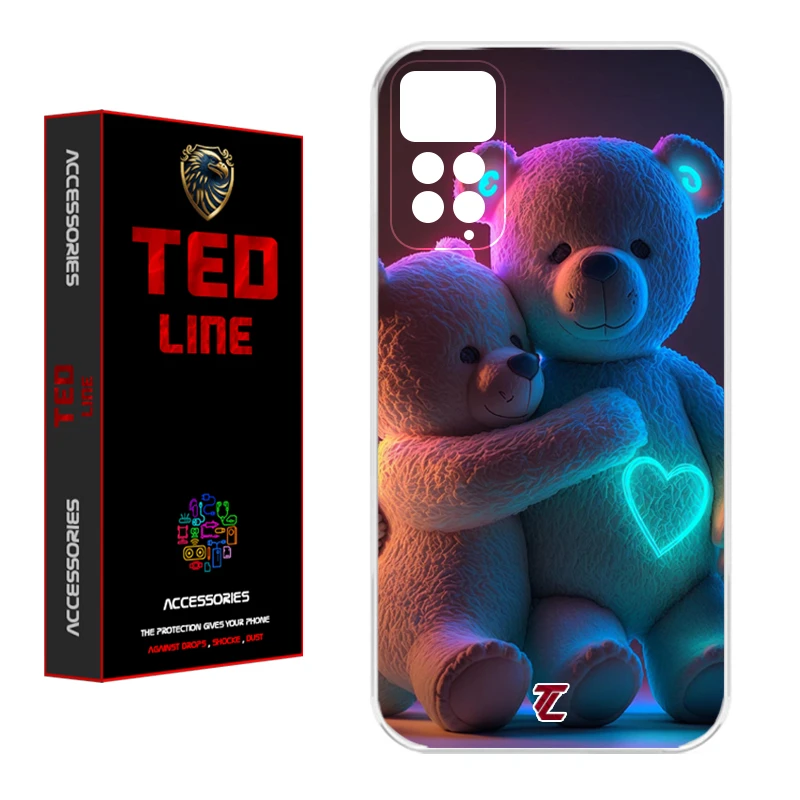 کاور تد لاین طرح خرس عاشق کد 1112 مناسب برای گوشی موبایل شیائومی Redmi Note 11 Pro 4G / Note 12 Pro 4G