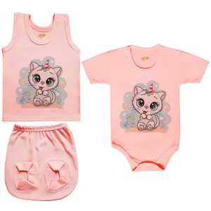 ست 3 تکه لباس نوزادی کارانس مدل PRSZS-3156