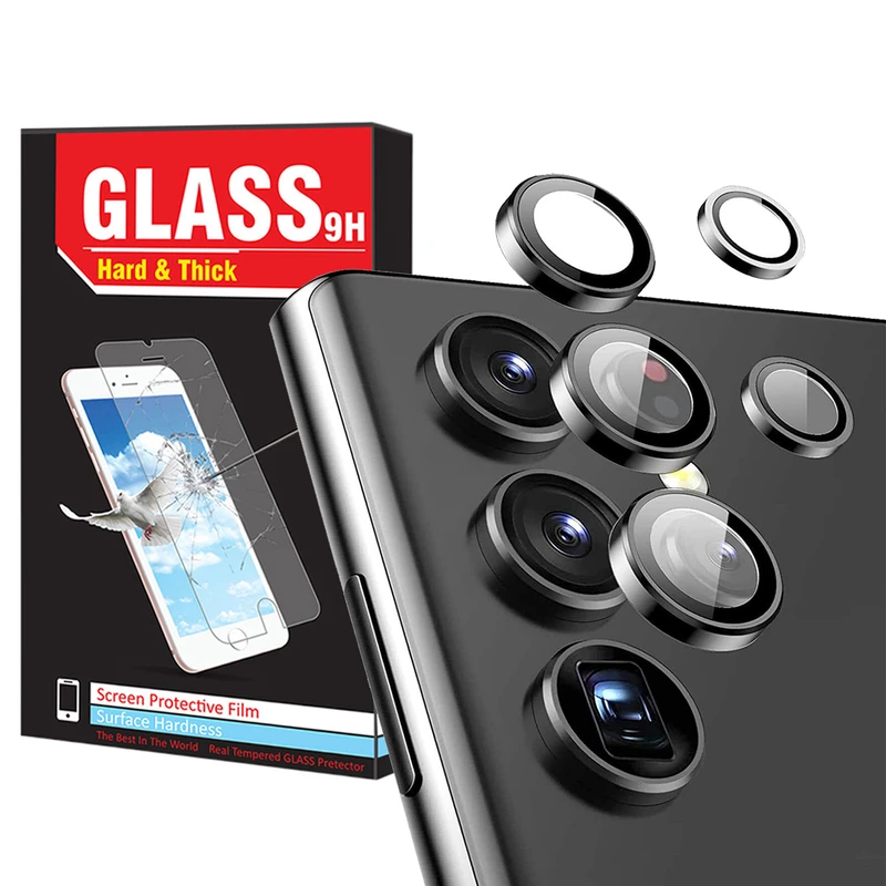 محافظ لنز دوربین هارد اند تیک مدل Ring Metal مناسب برای گوشی موبایل سامسونگ Galaxy S22 Ultra