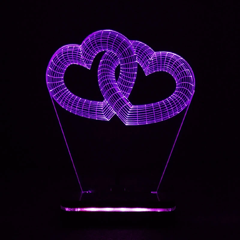  چراغ خواب سان لیزر طرح حلقه قلب مدل کلید دار