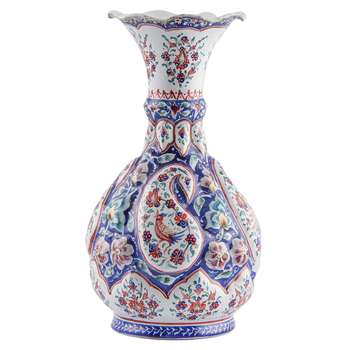 گلدان مسی میناکاری اثر امینی نژاد کد 306014