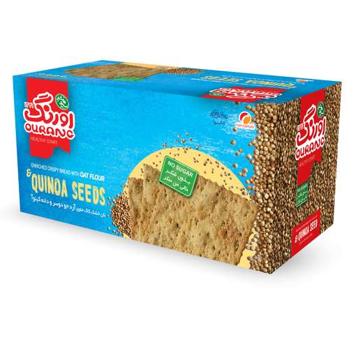 نان بیسکوئیت سنتی بادانه کینوآ اورنگ - 380گرم