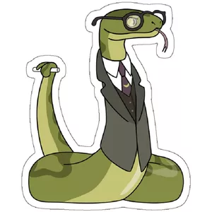 استیکر لپ تاپ مدل Educated Snake