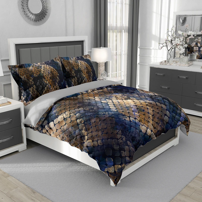 سرویس روتختی نوپه هوم مدل پوست ماری T6101 یک نفره 5 تکه