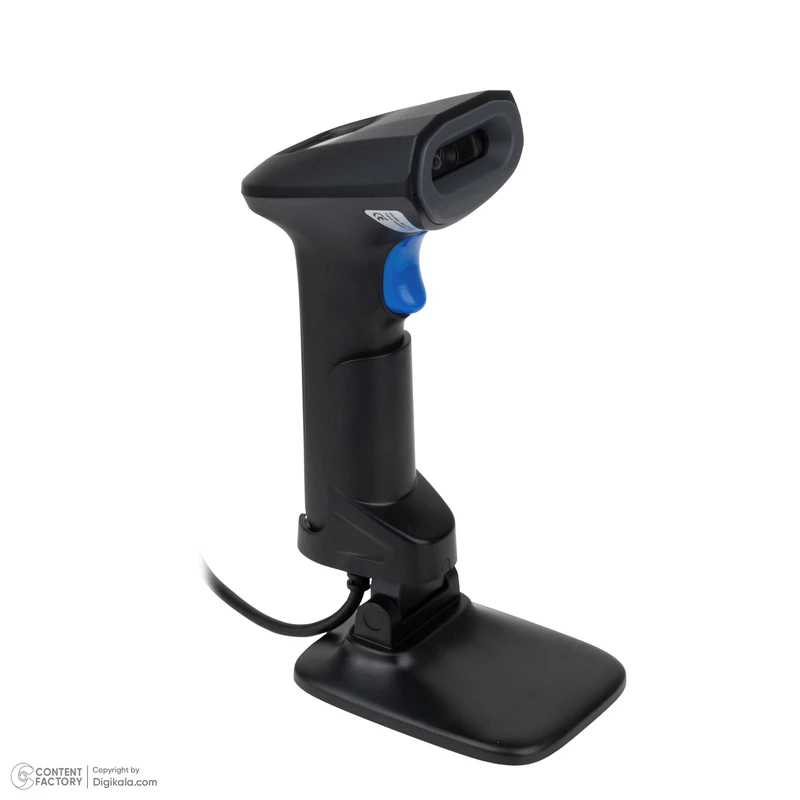 عکس شماره 2 : بارکد خوان دو بعدی اتم مدل servo e به همراه پایه