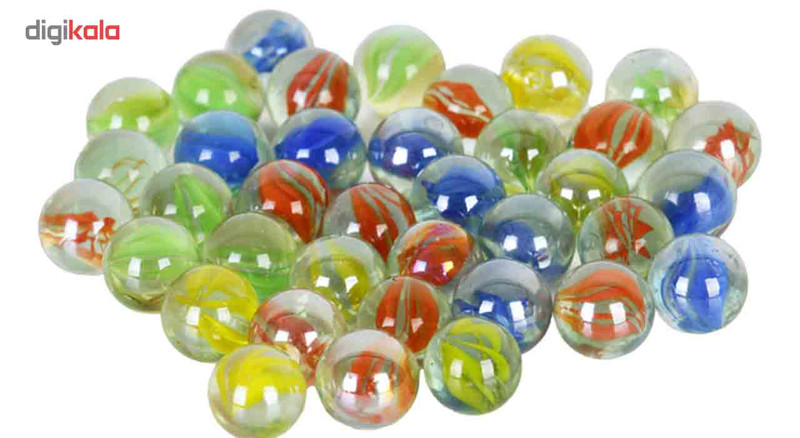 تیله شیشه ای مداد چوبی مدل چند پر بسته 200 عددی