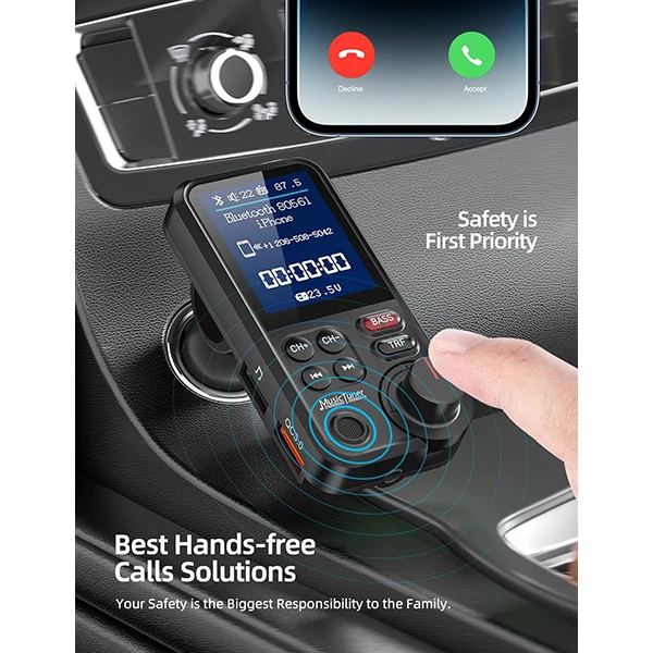 عکس شماره 13 : پخش-کننده اف ام و شارژر فندکی خودرو مدل km30