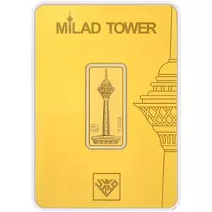 شمش طلا 24 عیار طلای محمد مدل برج میلاد G5