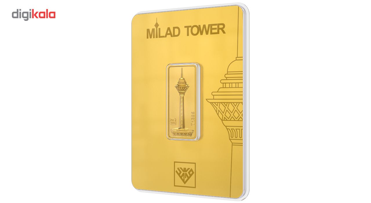 شمش طلا 24 عیار طلای محمد مدل برج میلاد G5 -  - 2