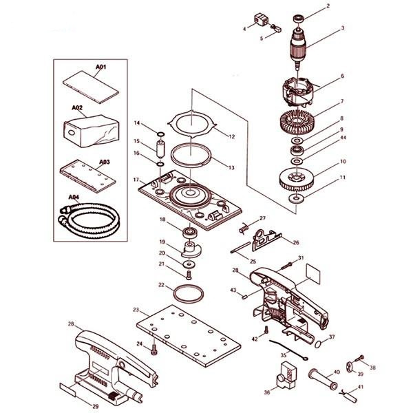 دستگاه سنباده ماکیتا مدل BO3700