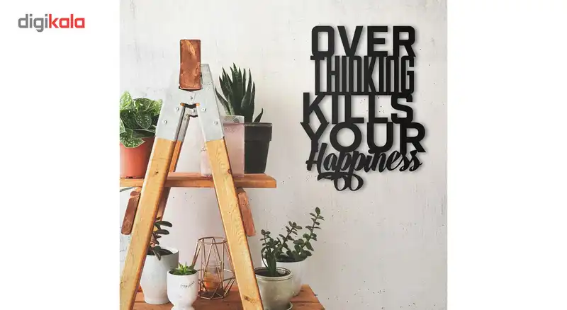 استیکر چوبی هوم لوکس طرح over think
