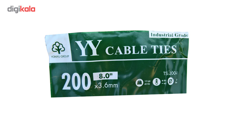 بست کمربندی وای وای تایوان مدل TSL-200-I سایز 3.6×200 میلیمتر