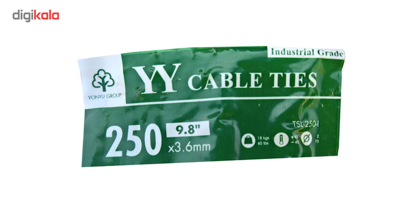 بست کمربندی وای وای مدل TSL-250-I سایز 3.6×250 میلیمتر