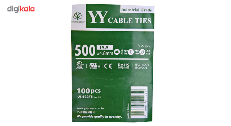 بست کمربندی وای وای مدل TSL-500-S سایز 4.8×500 میلیمتر