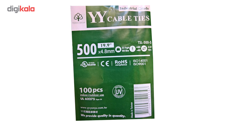 بست کمربندی وای وای مدل TSL-500-S سایز 4.8×500 میلیمتر