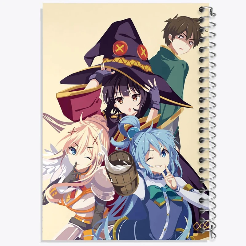 دفتر ژورنال نویسی 50 برگ خندالو مدل نقطه ای طرح انیمه کونوسوبا Konosuba کد 27159