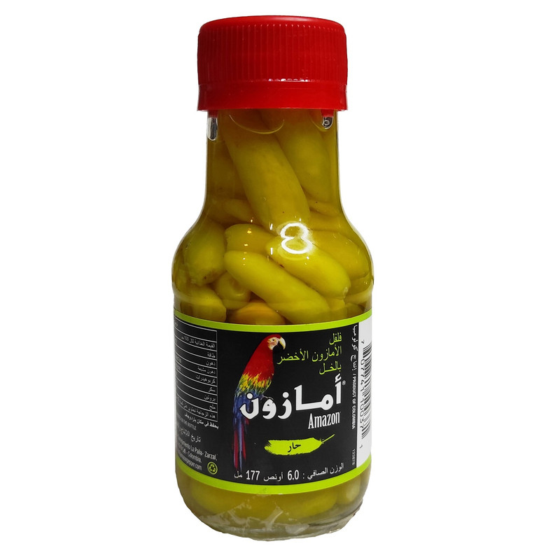 ترشی تند فلفل سبز در سرکه آمازون - 177 میلی لیتر