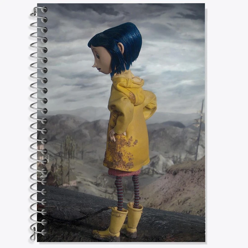 دفتر زبان 50 برگ خندالو مدل سه خط طرح کورالاین Coraline کد 20766