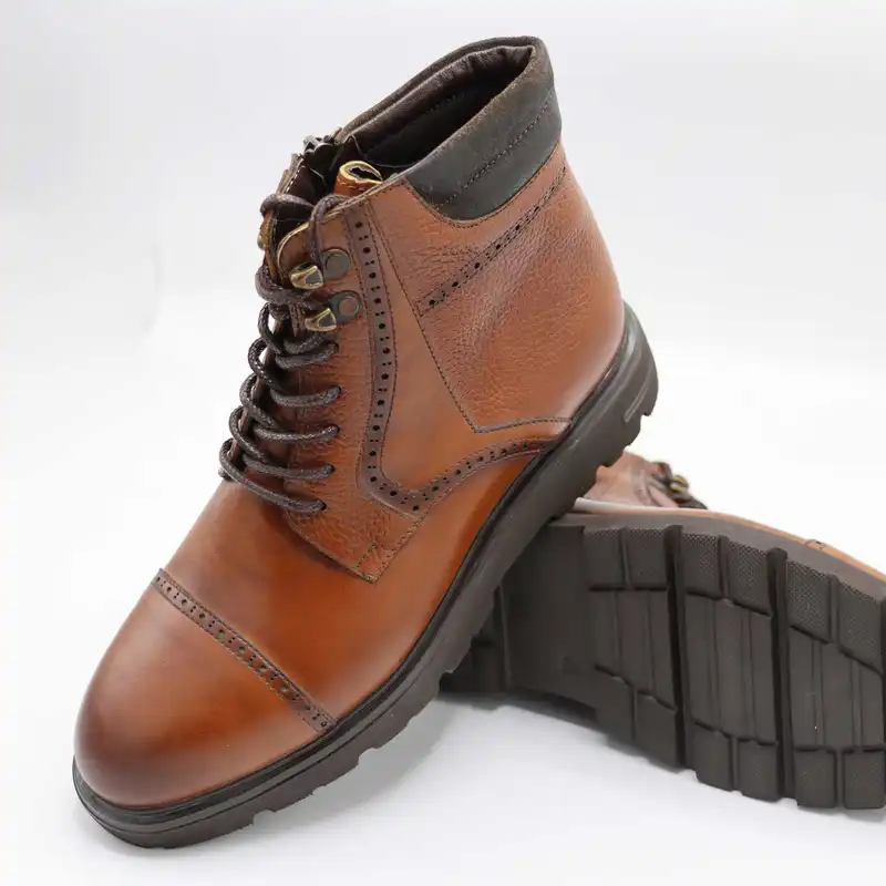 نیم بوت مردانه لردگام مدل آیرس بندی رنگ قهوه ای