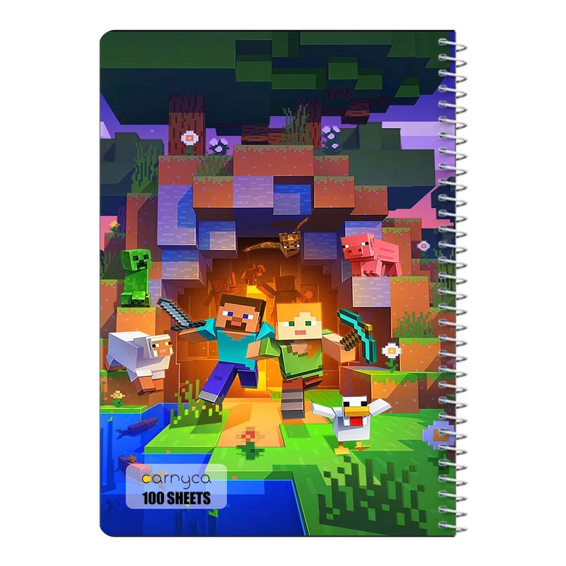 دفتر مشق 100 برگ سیمی کارنیکا طرح ماین کرفت Minecraft کد 63496