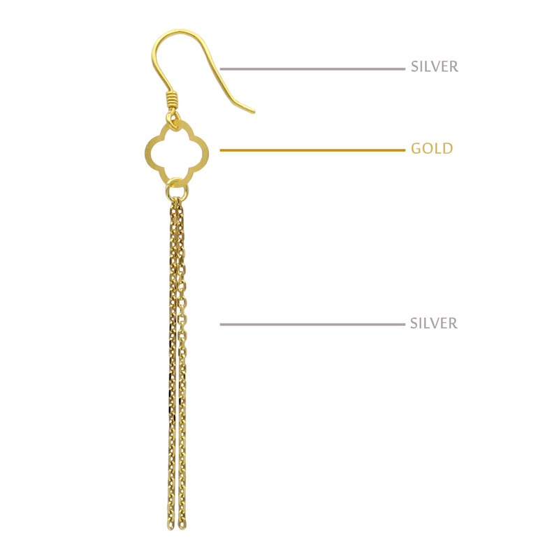 گوشواره طلا 18 عیار زنانه مانچو کد efgs018