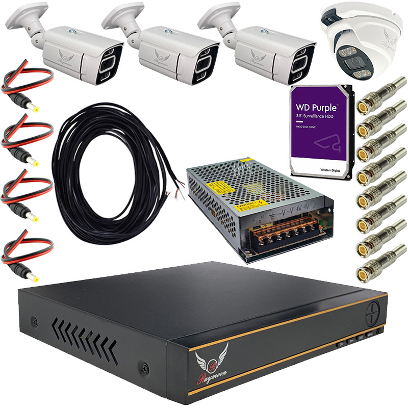 سیستم امنیتی رایمون مدل 2 مگاپیکسل کد RP-2MP-MS1T4C-01