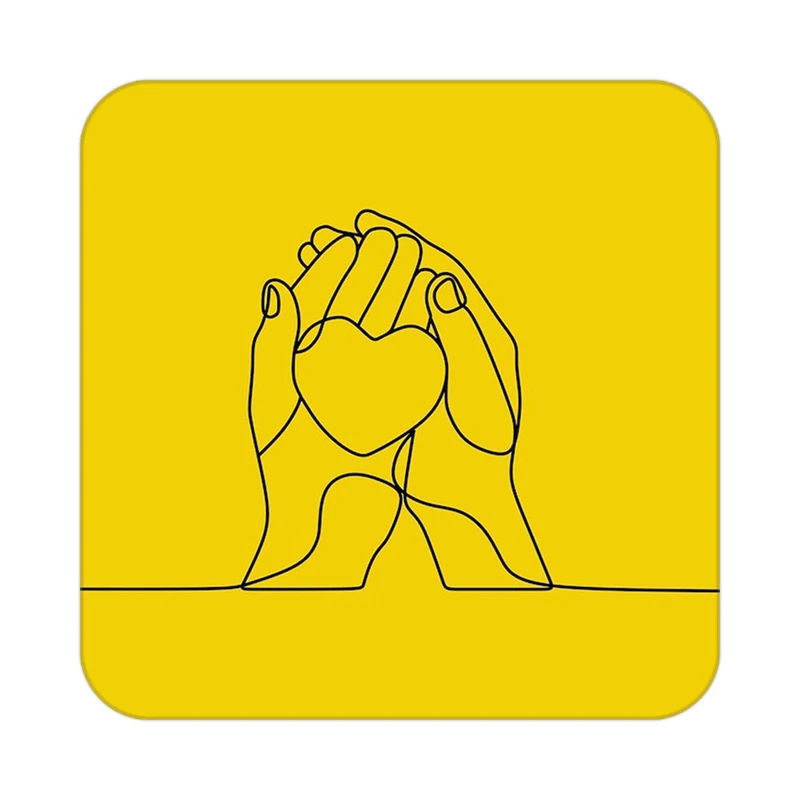 زیر لیوانی کاکتی طرح عاشقانه مدل mp38535