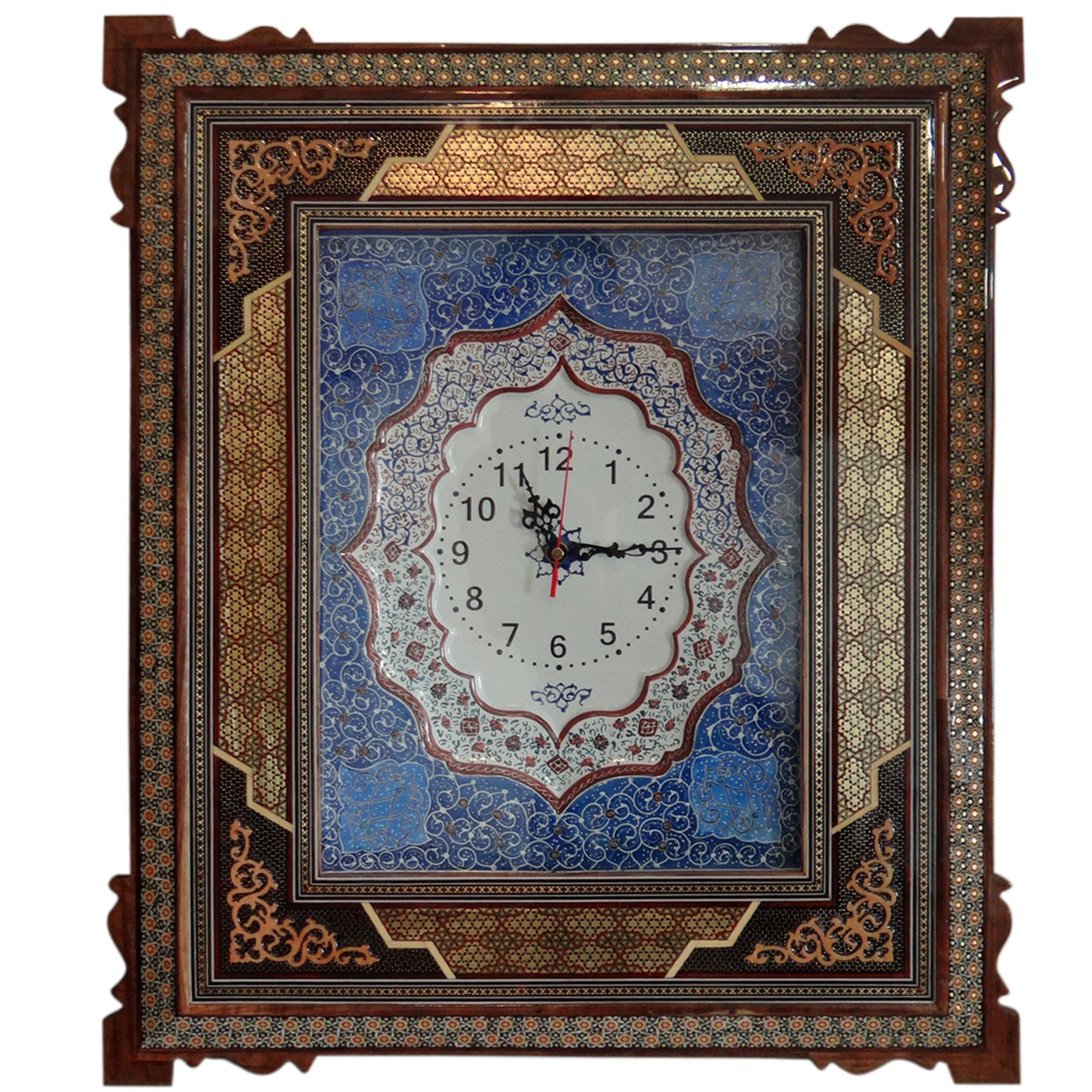 Inlay handicraft clock , Solar Model, Code W035