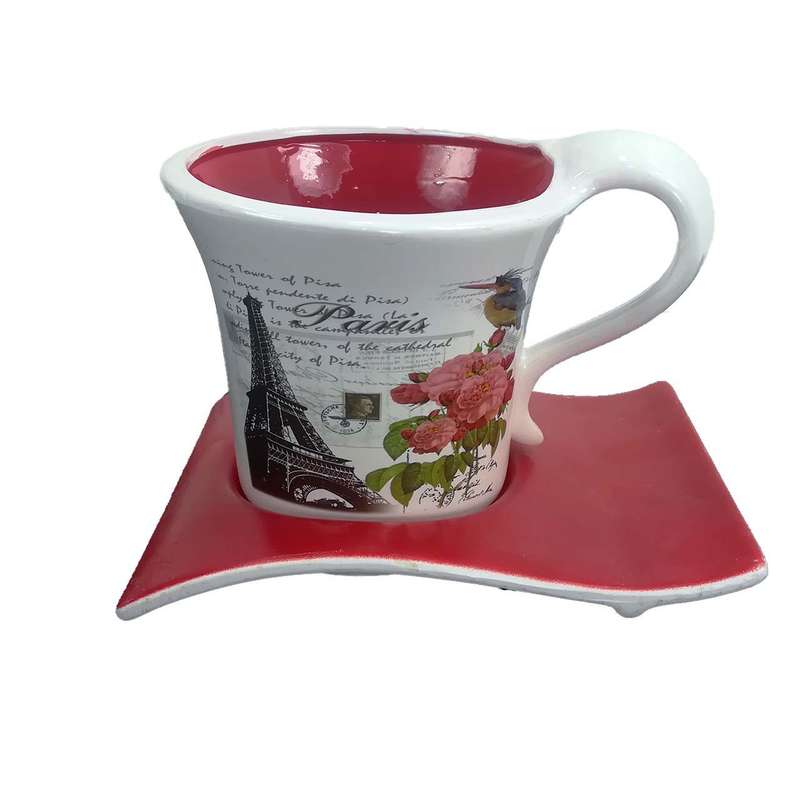 گلدان سرامیکی رزپک طرح فنجانی مدل 307