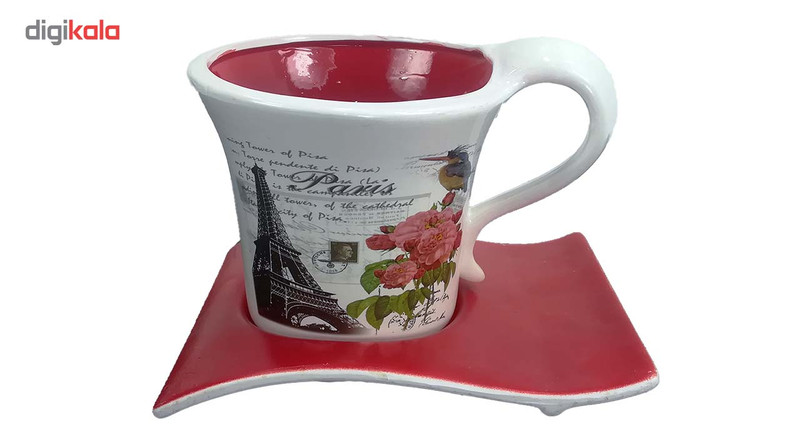 گلدان سرامیکی رزپک طرح فنجانی مدل 307