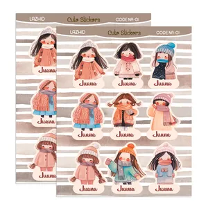 برچسب لاژید مدل اسم ژوانا طرح دختر کارتونی بسته 2 عددی