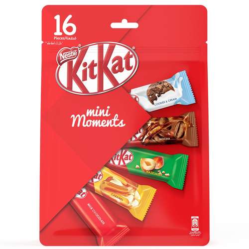 شکلات 5 طعم مینی مومنتز  کیت کت بسته 16 عددی