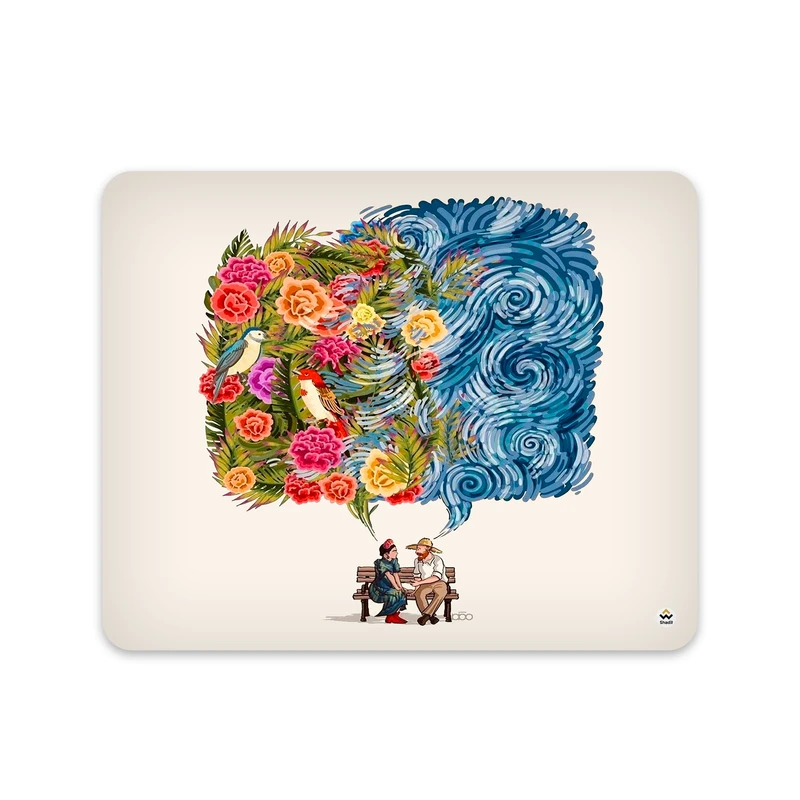 ماوس پد شادیت مدل Frida Kahlo و van Gogh کد1696 سایز 190x240 سانتی‌متر