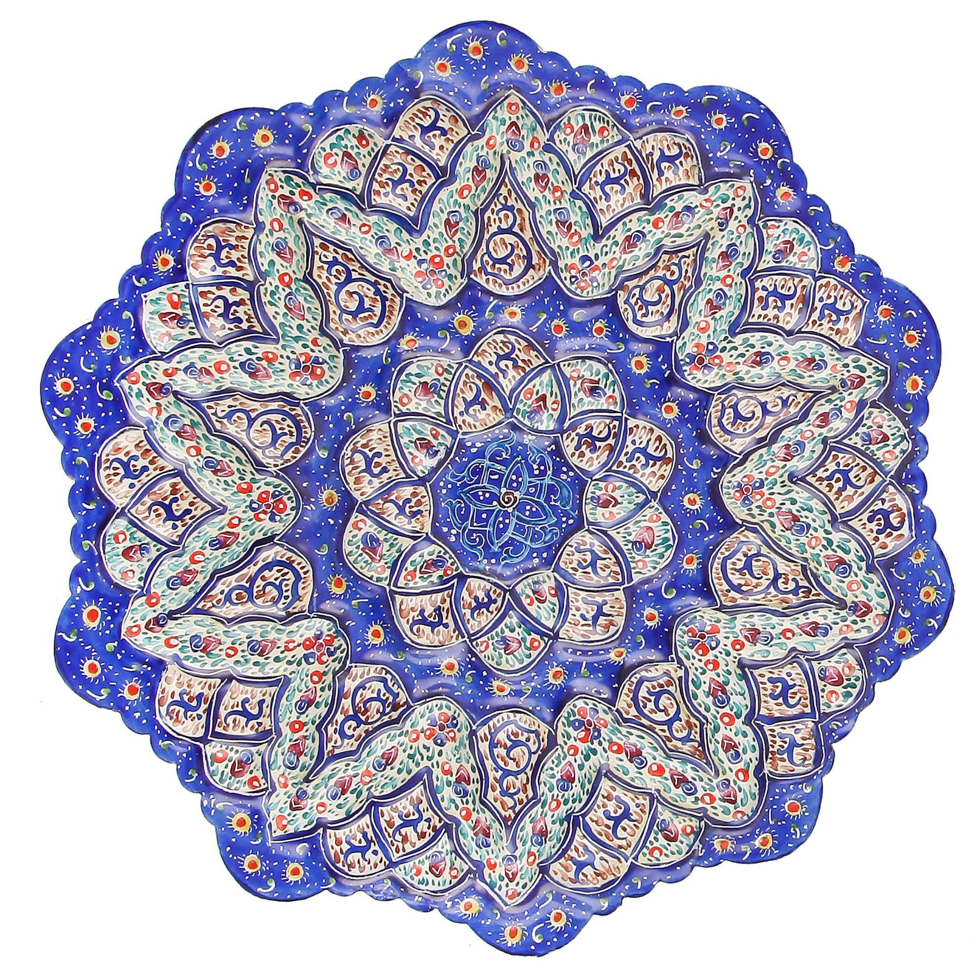 بشقاب مسی میناکاری اثر امینی نژاد کد 306066