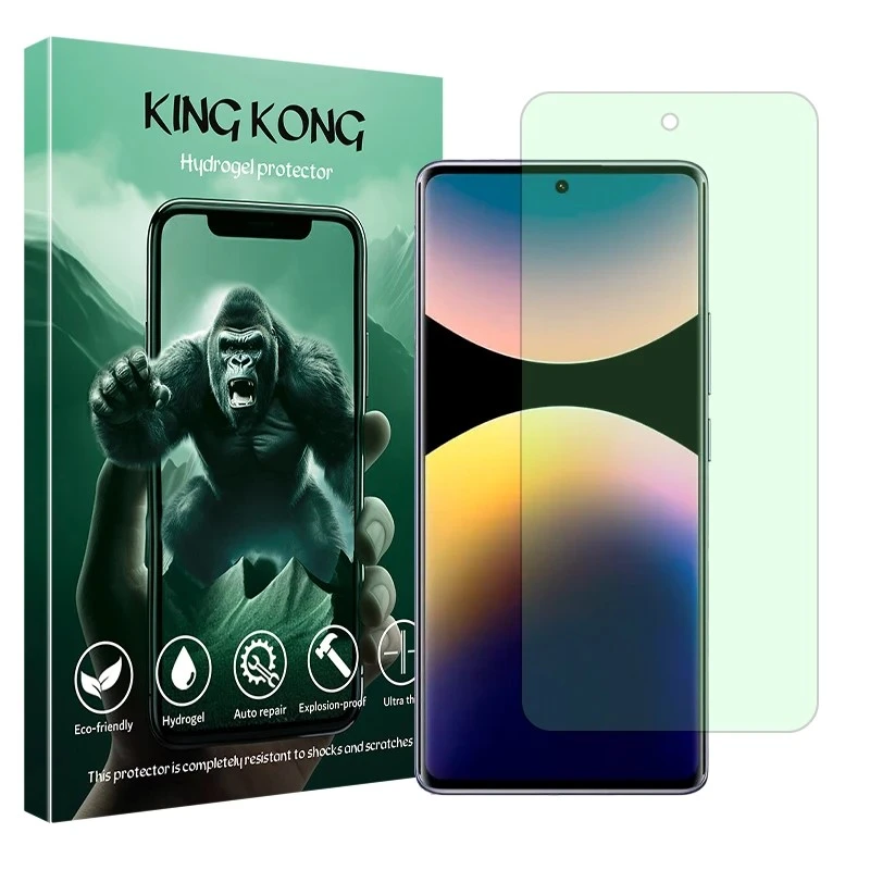 محافظ صفحه نمایش آنتی گرین کینگ کونگ مدل هیدروژلی مناسب برای گوشی موبایل شیائومی Poco M8 Pro