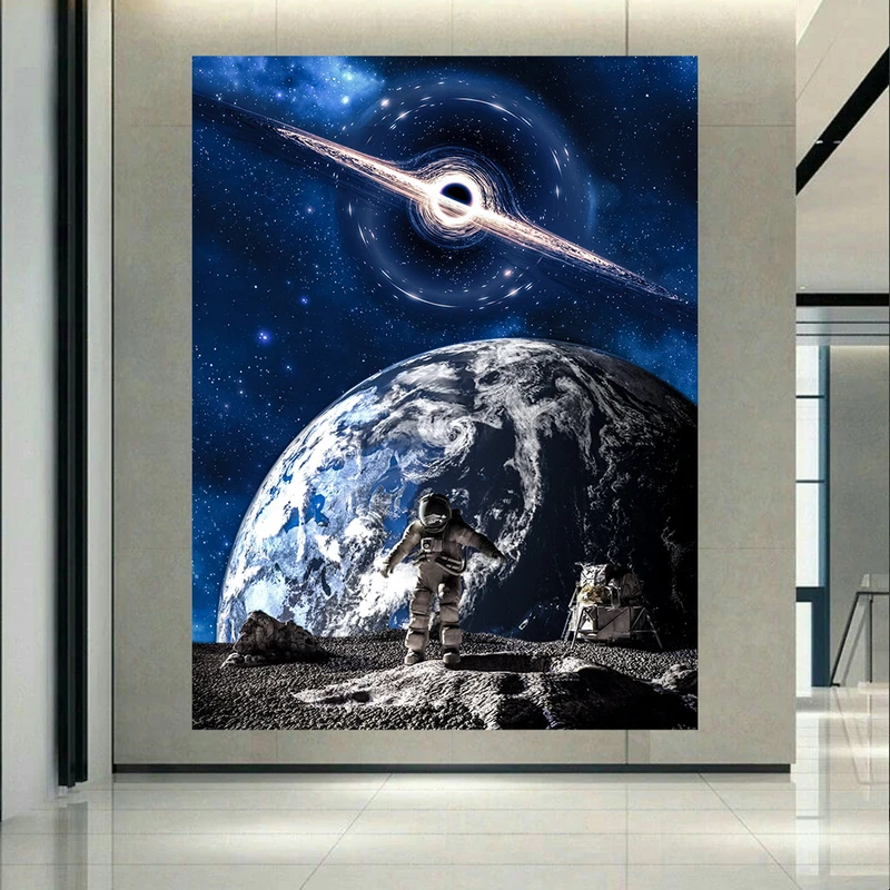 تابلو بوم طرح فضانورد در کهکشان کد AR31213