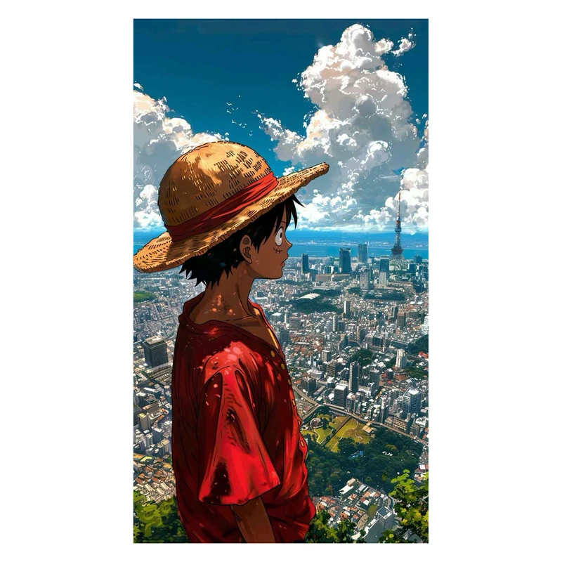 استیکر لپ تاپ و موبایل مدل انیمه طرح مانکی دی لوفی کد 183