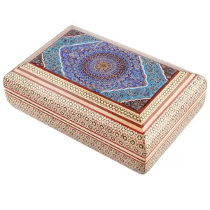 جعبه جواهرات خاتم کاری اثر خادم ملت کد 306070