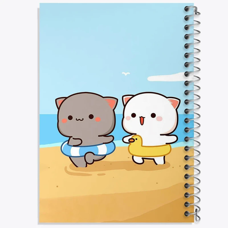 دفتر شطرنجی 50 برگ خندالو طرح گربه های بامزه کد 22029