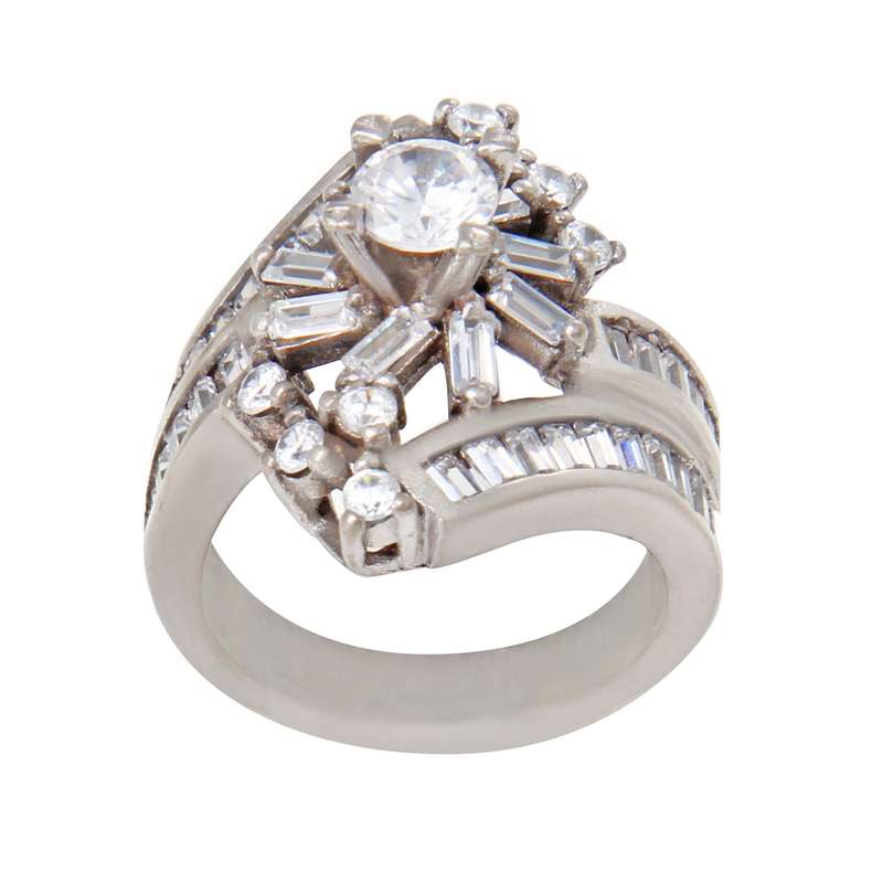 انگشتر نقره زنانه مدل رادیوم کد AWR_826