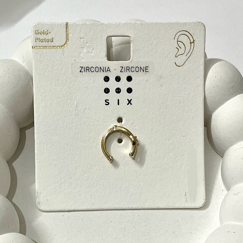پیرسینگ گوش زنانه سیکس مدل ایرکاف تک نگین پیرسینگ گوش زنانه سیکس مدل ایرکاف تک نگین