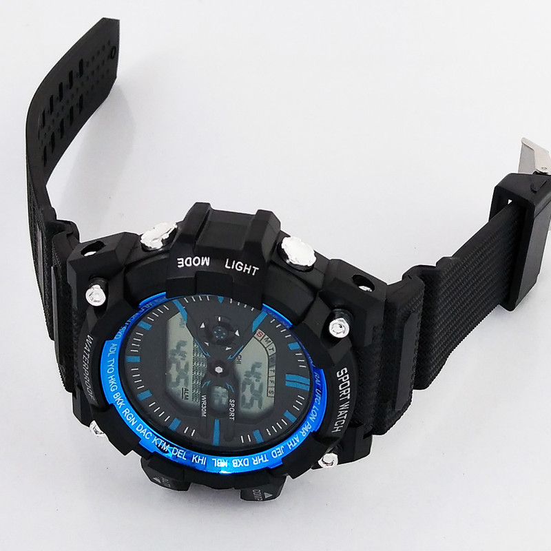 ساعت مچی دیجیتال پسرانه مدل ضدآب چراغدار کد 12