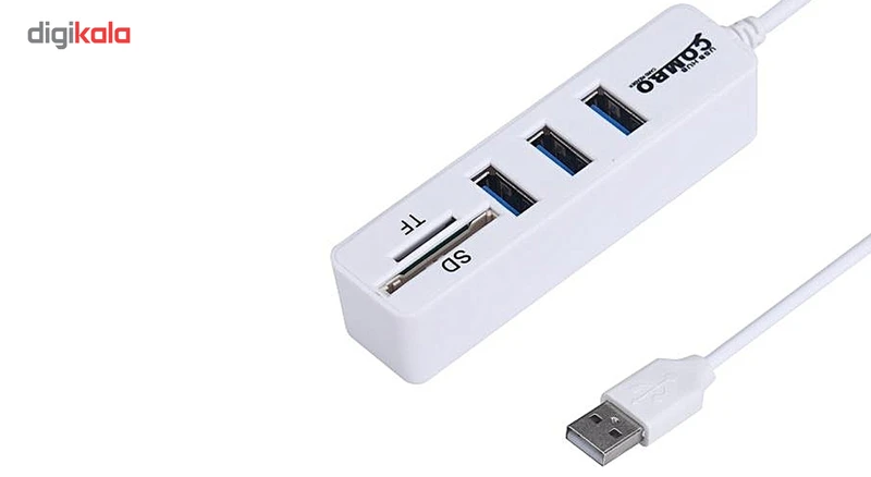عکس شماره 3 : هاب usb 2.0 سه پورت وکارت خوان ایکس پی مدل hc834