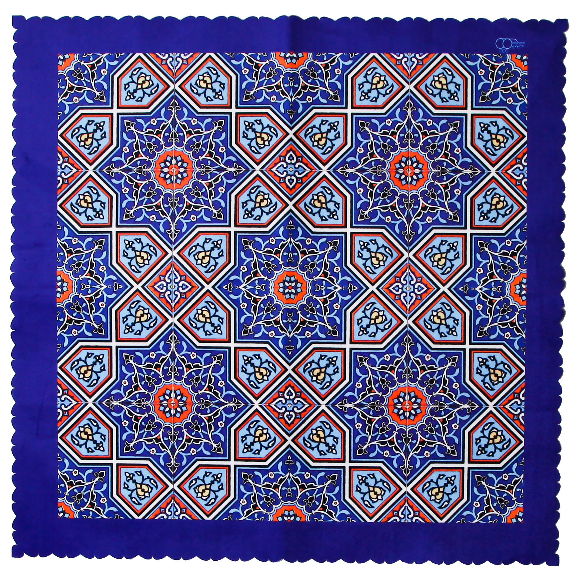 رومیزی گالری قلم فلزی طرح کاشی کد 256060