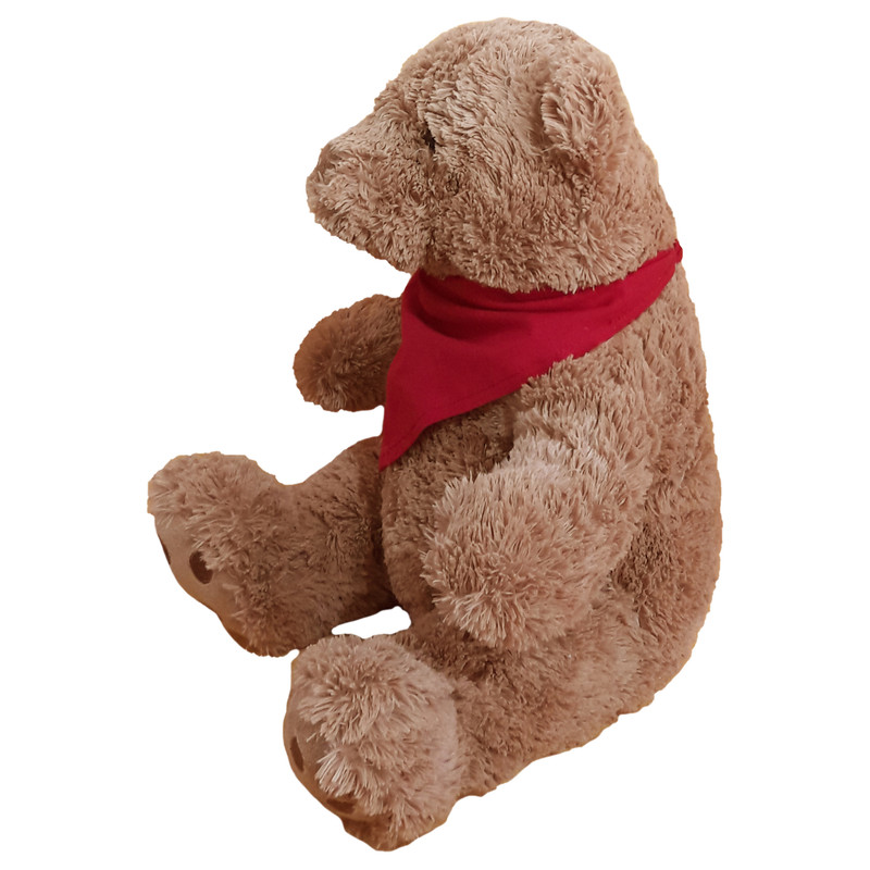 عروسک طرح خرس مدل دستمال گردن دار کد 527 ارتفاع 35 سانتی متر