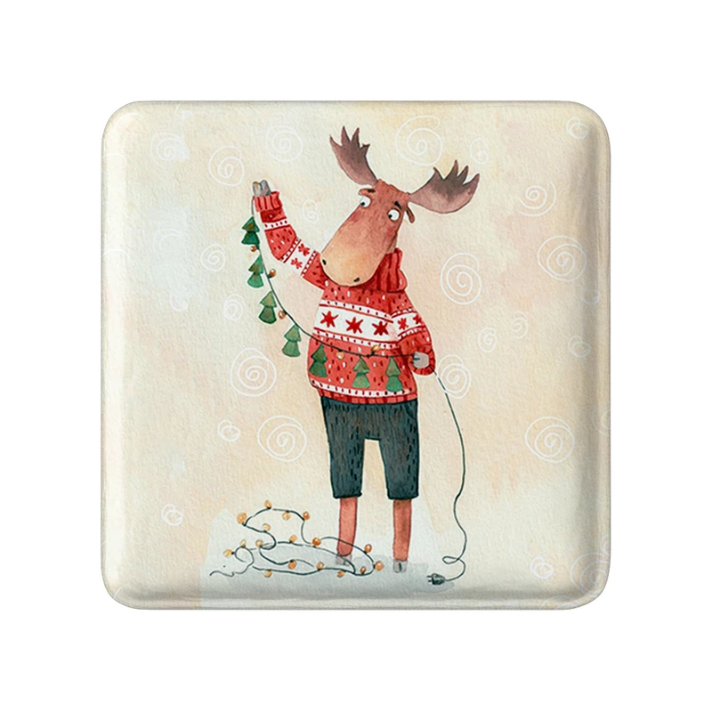 مگنت خندالو طرح کریسمس Christmas  مدل مربعی کد 22136