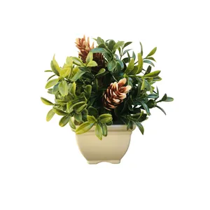 گلدان به همراه گل مصنوعی مدل BRK_S